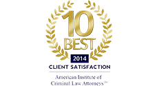 10 Best 2014 Client Satisfaction American Institute of Criminal Law Attorneys
